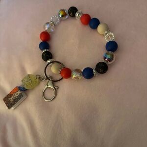 Colorful Beaded Keychain Bracelet